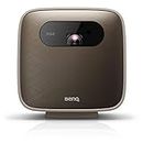 BenQ GS2 Wireless Mini Portable Projector for Outdoor & Garden Use, IPX2 Splash & Drop Resistant, Google Cast & AirPlay, Bluetooth Speaker, WiFi, Smart TV App, HDMI, USB-C