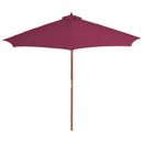 East Urban Home Outdoor Umbrella Parasol w/ Crank Handle Patio Sunshade Sun Shelter Wood in Red | Wayfair 0CA4D4444A184C748290CF1A1A8EE641