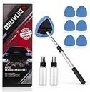 deuvuo Upgraded Car Windscreen Cleaner, 9 Pcs Expandable Car Window Cleaner with 6 Reusable Microfiber Pads, 2 Spray Bottles, Multifunctional Car Window Cleaner Tool Set