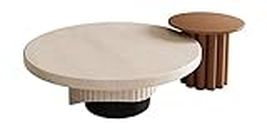 SilteD Kleiner Tisch, Beistelltisch, runder Couchtisch, 2er-Set, Moderne kreative Kombination, 27,5/31,1 Zoll große Möbel, Wohnzimmertische Present