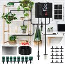 Timer Automatic Drip Irrigation Kit Home Garden Plant Self Watering System Solar