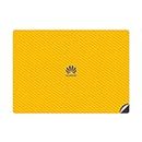 GADGETS WRAP Premium Vinyl Laptop Decal Top Only Compatible with Huawei Matebook X Pro - Yellow Carbon