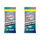 Windex Electronics Wipes, Pre-Moistened Screen Wipes Clean and Provide a Streak-Free Shine, 25 Count (Pack of 2)