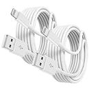 iPhone USB Charger Cable 2M, [ Apple MFi Certified ] iPhone Charging Lead Long Lightning Cable, 6ft Original iPhone Fast Charger Wire for Apple iPhone 14 Pro Max/13/12/11/X/6 Plus/5S/mini/SE iPad