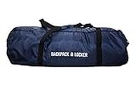 Backpack Locker - Sacca Zaino Per Aereo - Bosa Grande A Spalla - Lucchetto Gratis (Blu, 45-55 Litri)