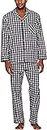 Hanes Men's Woven Plain-Weave Pajama Set, Grey, 5X-Large