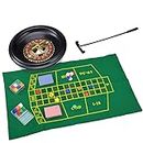 Chocozone 16 Inch Table Top Roulette Game Adult Games with Roulette Mat, Chips, Dice & Cards Casino Games