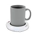 Salton Coffee Mug & Tea Cup Warmer for Office Use or Candle Warming, Electric Beverage Warmer with Automatic Temperature Control, White (SMW12)