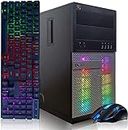 DELL RGB Gaming Desktop Computer, Intel Quad Core I7 up to 3.8GHz, Radeon RX 550 4G, 16GB Memory, 1T SSD, Keyboard & Mouse, 600M WiFi Bluetooth, Win 10 Pro (Renewed)