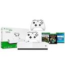Xbox One S 1TB All-Digital Edition Two Controller Bundle, Xbox One S 1TB Disc-Free Console, 2 Wireless Controllers, Download Codes for Minecraft, Sea of Thieves and Fortnite Battle Royale