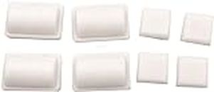 White 8 in 1 Screw Rubber Feet Kit Cover Set for WII Console White Accessories