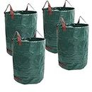80 Gallons Reusable Garden Waste Bags - 4 Pack Reusable Lawn Bags (H33, D26 inches) Garden Bag Landscaping Bags Yard Bags Heavy Duty | Yard Waste Container Leaf Bags for Gardening Lawn Pool Waste Bin