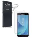 For SAMSUNG GALAXY J7 2016 CLEAR CASE + TEMPERED GLASS SCREEN PROTECTOR COVER