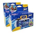 Disposable Single Use 35mm Film Camera One Shot Waterproof Fun Shooter 400 ASA/ISO 27 Exposures 2-Pack