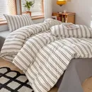Fashion Bedding Duvet Cover Set Bed Sheet Pillowcase 100% Cotton Bedspread Bed Linen Nordic Classic