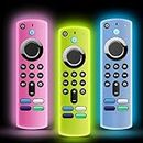 （3 Pack） ONEBOM Silicone Protective Remote Case Cover, Silicone Control Cover Skin| Glow in The Dark（Glow Pink&Glow Blue&Glow Yellow）