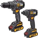 Cat® 18V 1 FOR ALL Cordless Hammer Drill & Impact Driver Combo Kit, 2 Batteries
