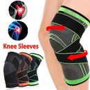 Weaving 3D Knee Brace Support Sleeve Jogging Gym Sports Joint Pain Breathable