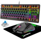 Gaming Keyboard Mouse Set with Mousepad,Mechanical Keypad, Mice & input Devices