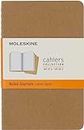 Moleskine - Cahier Journal Cuaderno de Notas, Set de 3 Cuadernos con Páginas, Tapa de Cartón y Cosido de Algodón Visible, Color Marròn Kraft