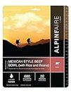 AlpineAire Mexican Style Beef Bowl, Freeze-Dried/Dehydrated, Entrée Meal Pouch, Just add Water