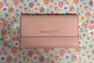 MICHAEL MICHAEL KORS Large Soft Pink Leather Tri-Fold Wallet