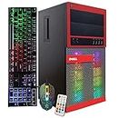 DELL Optiplex 7020 Gaming Desktop PC - Intel Core i7 4th Gen 3.4GHz, GeForce GT 1030 2GB, 16GB RAM, 512GB SSD, HDMI, DVI, New Keyboard, Mouse, Wi-Fi, Windows 10 Professional(Renewed) (Red)
