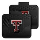 FanMats Sports Team logo design Texas Tech University Automotive Car Truck Floor Backseat Utility Mats 2 Pack