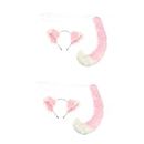 USHOBE 2 Sets Accessory set animal cosplay accessory kit fox cosplay headband hair ties for women girls fox costume outfits for girls fursuit Child Stage Headband Plush Miss aldult props