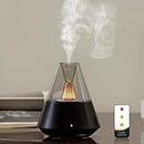 JIAWEN Essential Oil Diffuser, 150ML Ultrasonic Cool Mist Aromatherapy Diffuser, Air Fresh Scented Oil Diffusers Humidifier with Waterless Auto-Off and LED Candle Light for Home, Bedroom, Office, Yoga