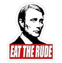 EAT The Rude - Hannibal, Hannibal Decal Sticker - Sticker Graphic - Auto, Wall, Laptop, Cell, Truck Sticker for Windows, Cars, Trucks