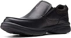 Clarks Mens Loafer, Black Black Tumbled Leather, 11 US