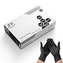 AM Safe x Nitrile Powder-free Examination Gloves (Medium, Black) -pack of 100 Pieces