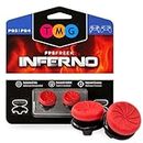 TMG PS5/PS4 Controller Analog FPS Extenders Thumbstick Inferno Convex 2 Mid-Rise for PS4/PS5 Controller-Red