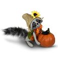 Annalee Dolls 6" Harvesting Raccoon Harvest Thanksgiving Fall Pumpkin Bird New