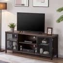 Industrial Entertainment Center for TVs up to 65 Inch, Rustic Wood TV Stand, ...