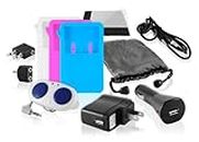 iPod Accessory, Ematic 12-in-1 Accessory Kit for iPod Classic 6G, 7G (Newest Model), includes AC Wall Charger, Car Charger, 3.5mm Cable, Audio Splitter, Screen Protector, Airplane Socket Adapters, Cleaning Cloth, Carrying Pouch, Pink, Black, and Clear Silicone Cases [ EI048GCL ]