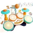 Kids Drum Set 1 Year Old Boy Toys - Drum Set for Kids Baby Toddler Girl Toys Gifts1 Year Old 12-18 Months Musical Toys for Toddlers 1-3