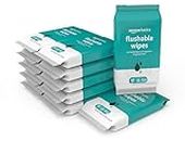 Amazon Basics Flushable Adult Toilet Wipes, Fragrance Free, 504 Count (12 Packs of 42)