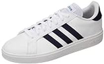 Adidas Men Synthetic Grand Court Base 3.0 M, Tennis Shoes, FTWWHT/Green/SILVMT, UK-10
