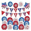 TOG 22Pcs Patriotic Decorations Stars Foil Balloons American Flag Party Supplies A triangle banner|Home & Garden | Home Decor | Other Home Decor