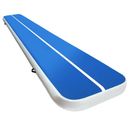 NNEDSZ 5m x 1m Inflatable Air Track Mat 20cm Thick Gymnastic Tumbling Blue And W