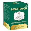 QiMoxa Natural Heat Patch-Pain Relief of Neck, Shoulder, Back, Sciatica, Joint, Muscle, Period Cramps-Moxibustion Vital Energy Heating Pads Penetrate Deep-Fast Acting Packs-Long Lasting Patches-10PCS