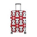 Luggage Cover Flower Panda Suitcase Protector Baggage Fits 19-39 Inch,SIZE:L