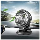 IHOTDER Mini Car Fan with 360° Rotation,Portable USB Cooling Fan for Car Dashboard,Universal 5V Car Fans That Blow Cold Air Car Accessories Interior for Most Trucks SUVs RVs (Single Head)