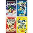 Jenny Pearson Collection 4 Books Set (Operation Nativity [Hardcover], The Super-Miraculous Journey of Freddie Yates, The Incredible Record Smashers, Grandpa Frank's Great Big Bucket List)