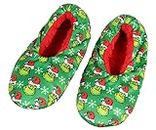 Bioworld Dr. Seuss The Grinch That Stole Christmas Slippers Santa Grinch Slipper Socks with No-Slip Sole For Women Men, The Grinch, Medium