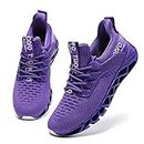 SKDOIUL Women's Athletic Tennis Walking Shoes Fashion Sport Running Sneakers, A069 Purple, 7.5