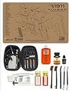 EDOG Range Warrior 27 Pc Gun Cleaning Kit - Compatible with Kimber 1911 Compact & Pro - Tan - Schematic (Exploded View) Mat, Range Warrior Universal .22 9mm - .45 Kit & Tac Book Accessories Set