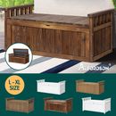 ALFORDSON Outdoor Storage Box Wooden Garden Bench Chest Tool Sheds L XL